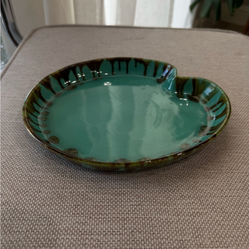 Vintage DeMarco Carmel California Pottery Palette Dish‎ – 7”